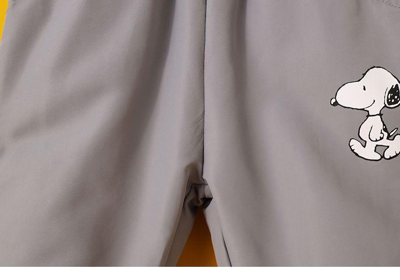 卡通人物史努比保暖90%羽絨運動長褲-SNOOPY-黑色