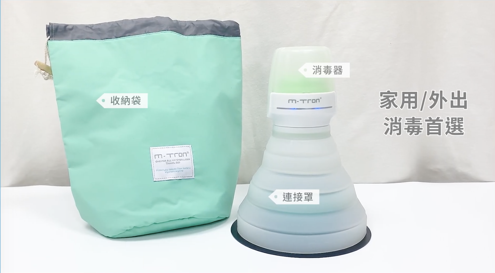 英國 MTRON - 多功能攜帶型紫外線奶瓶消毒器-旅行收納組