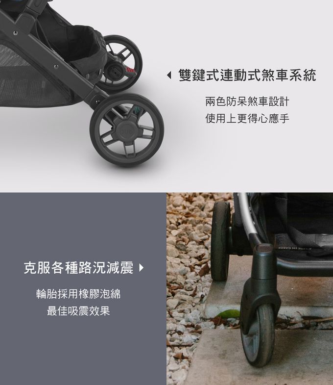 美國UPPAbaby - 『週年慶限定組+旅行袋』【UPPAbaby】MINU V2魅力都會時尚推車-四色可選(贈:原廠杯架/內含:擋雨罩) (天峰藍CHARLOTTE)