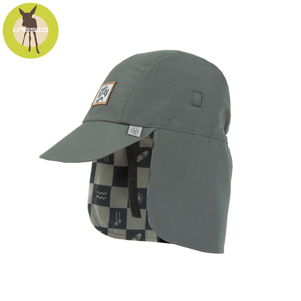 幼童抗UV防曬遮頸帽-橄欖綠 (3-6歲)