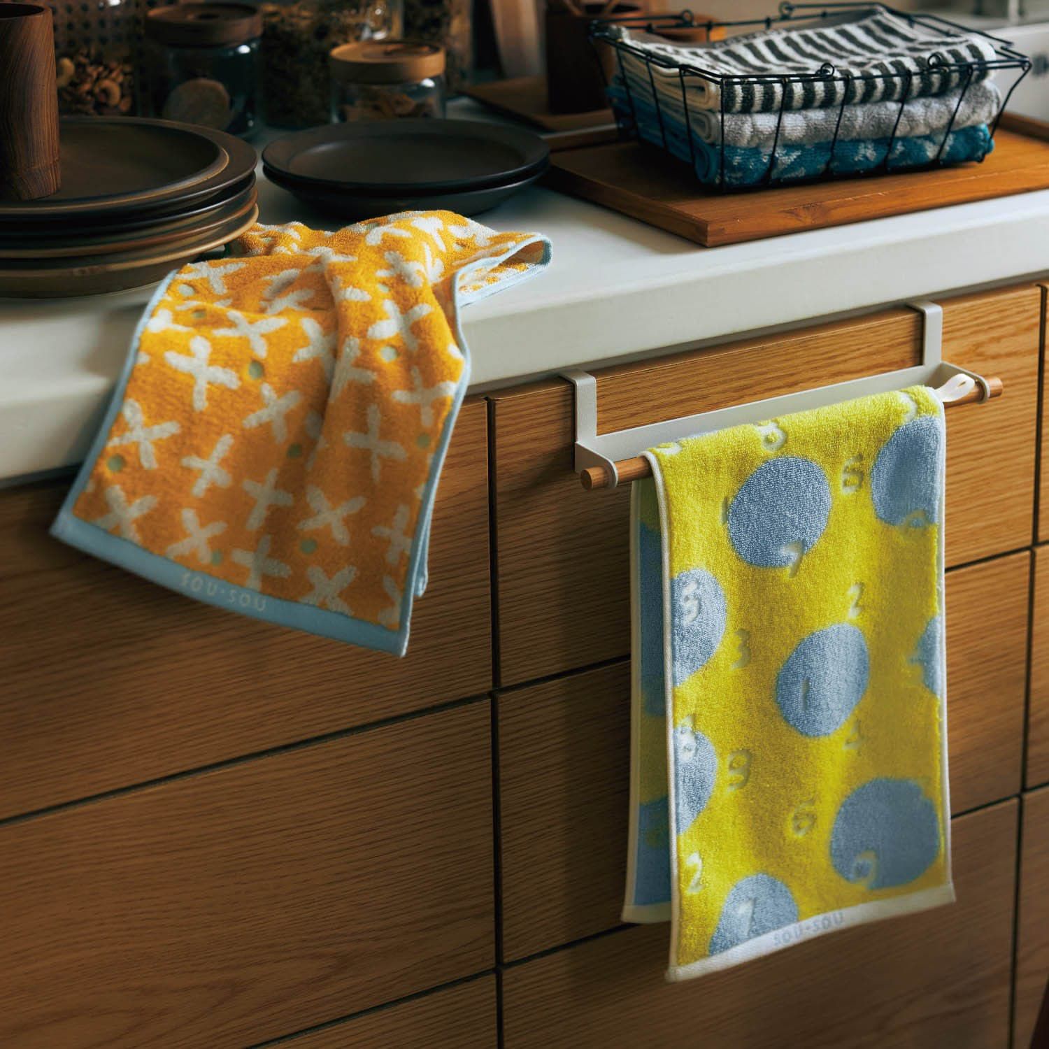 SOU·SOU - 日本製抗菌加工今治廚房毛巾-灰 (22x72cm)