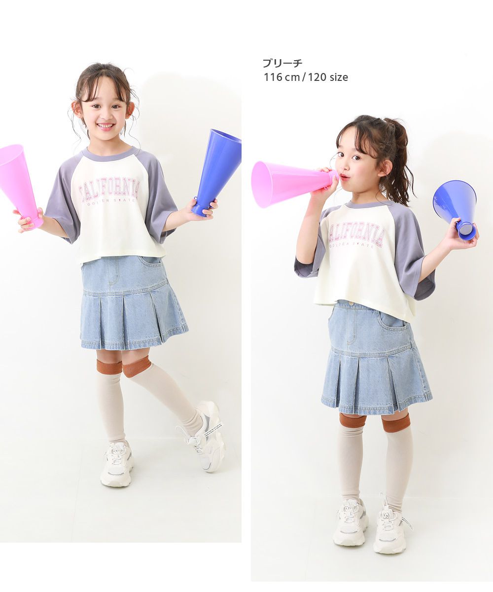 日本 devirock - 甜美百摺牛仔迷你裙(有貼心內裡褲)-水藍