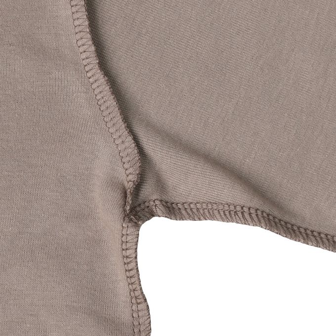 akachan honpo - 長袖前開式速乾包屁衣-2件組 素面-咖啡色