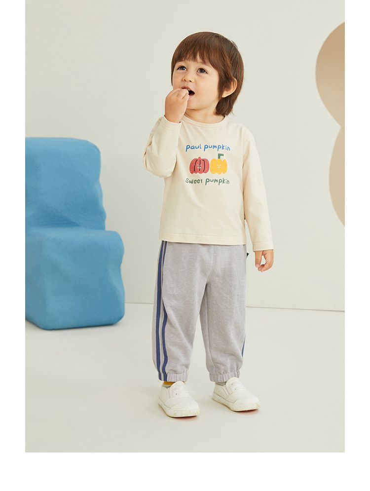 運動休閒束口長褲-雲朵-灰色