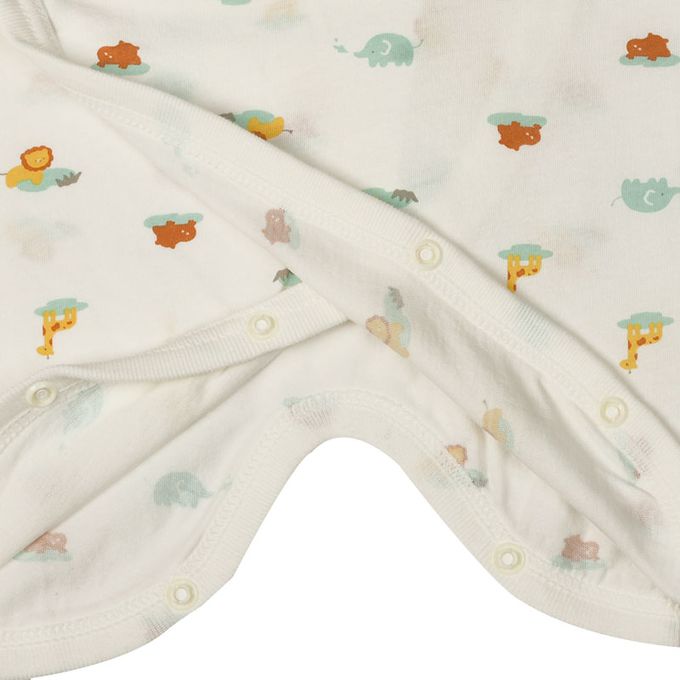 akachan honpo - 新生兒內衣4件組-象牙白色 (肚衣:50cm蝴蝶裝:50~60cm)