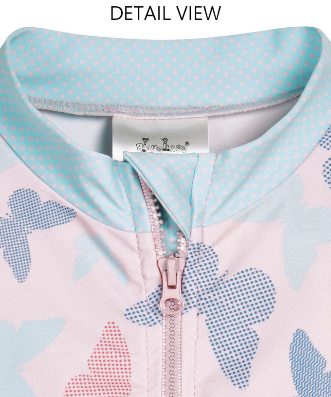 德國Playshoes - 抗UV長袖防曬防寒兒童連身泳裝-蝴蝶