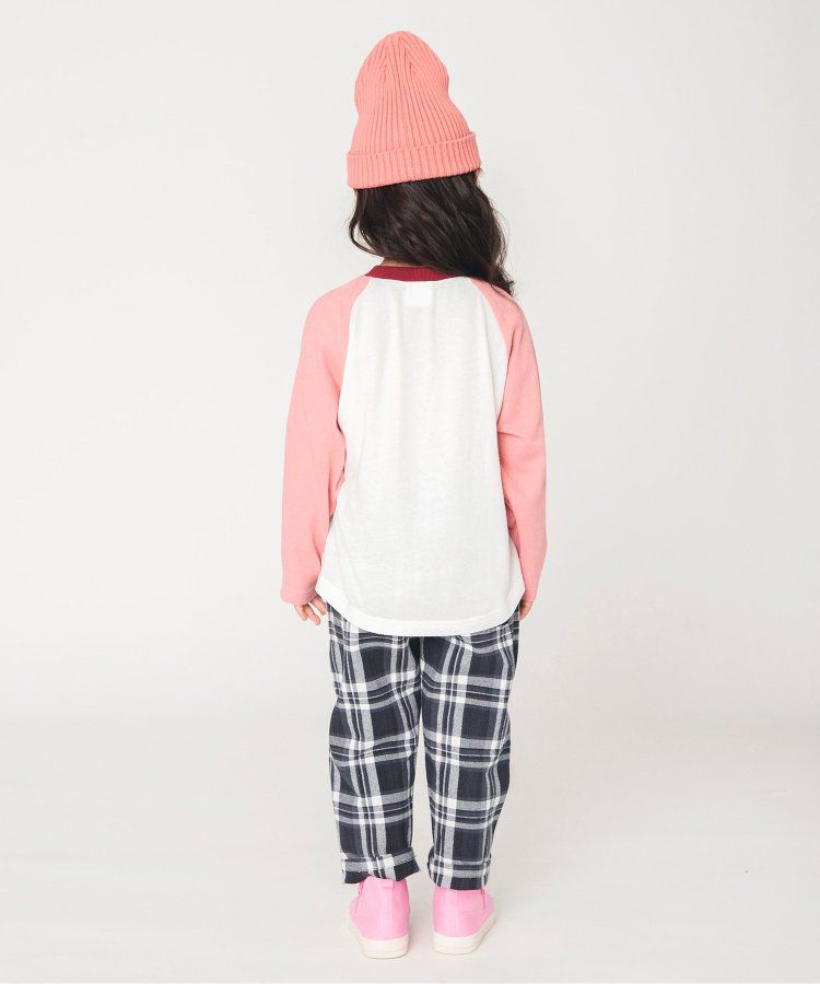 日本 BREEZE - 刺繡徽章撞色長袖上衣-熊貓-炭黑