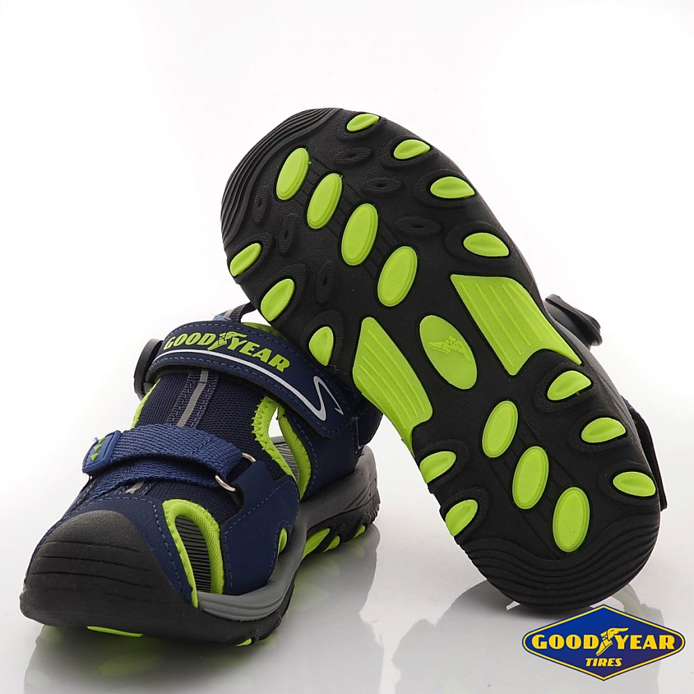 GOODYEAR - 固特異 護趾涼鞋(中大童段)-藍