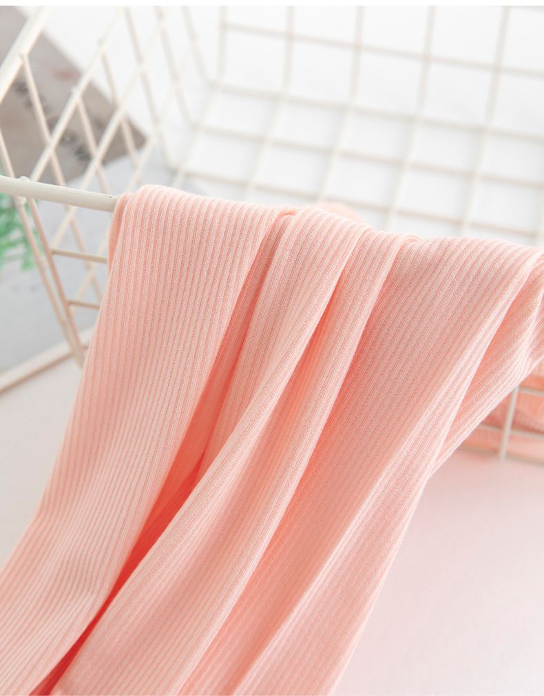 FANMOU - 莫代爾螺紋透氣七分內搭褲-扇貝蝴蝶結-灰色