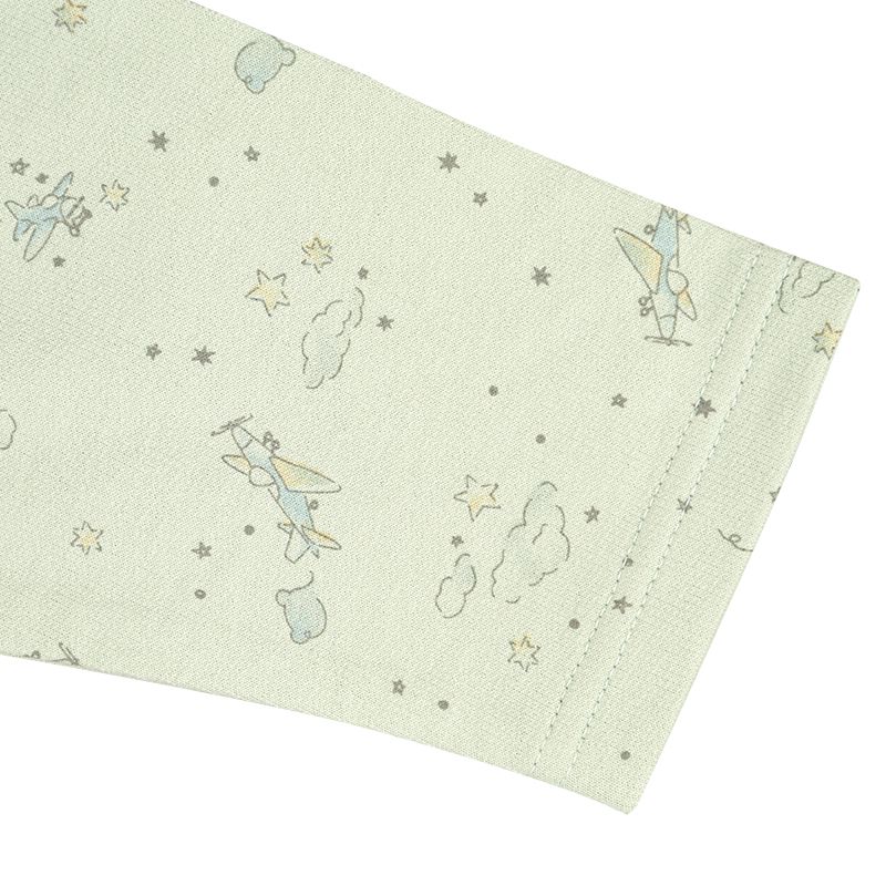 akachan honpo - 長袖家居服 穿衣練習-飛機-淺綠色