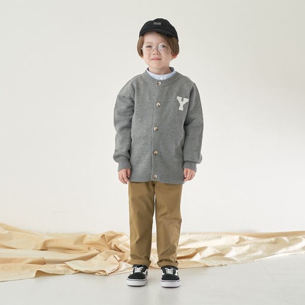 日本 b-ROOM - 帥氣定番色錐形褲-棕卡其