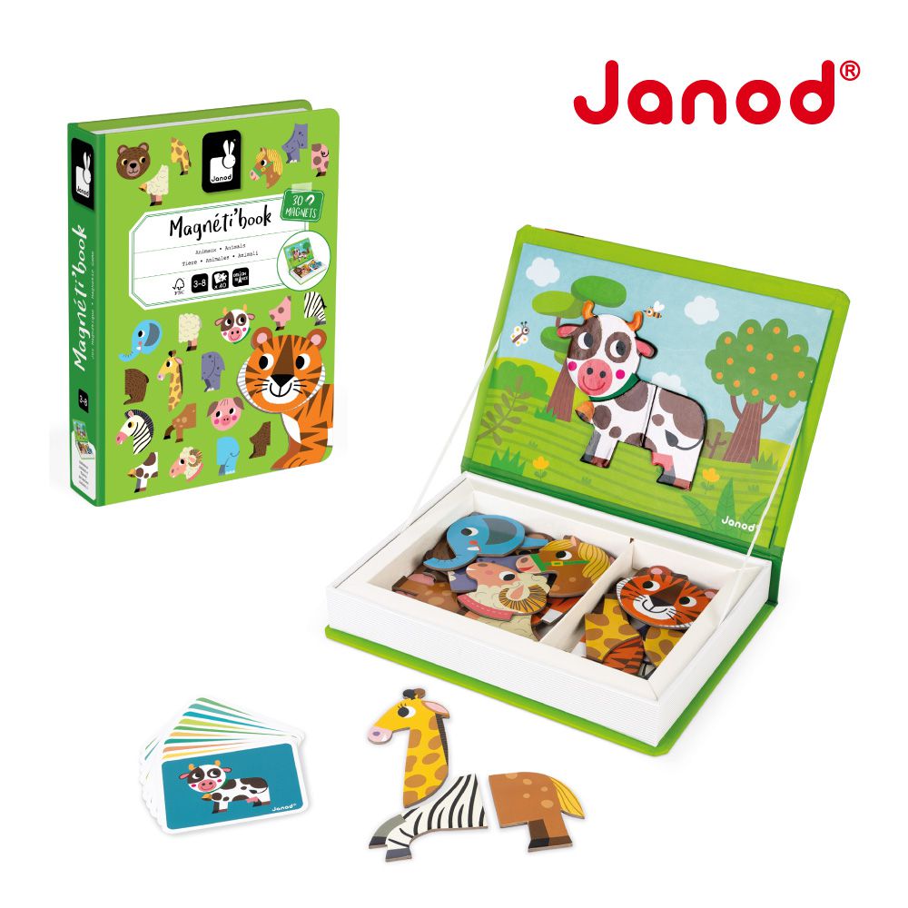 法國Janod - 磁鐵遊戲書-我的動物朋友