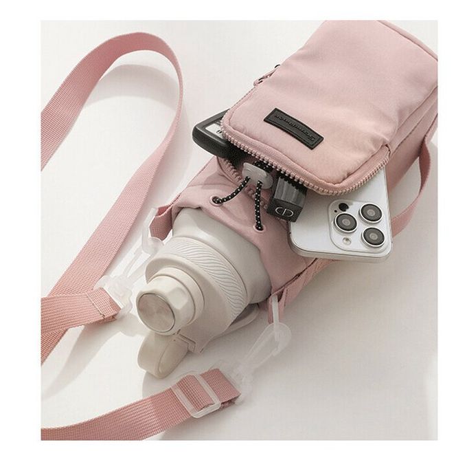 日本 LIZDAYS - 防潑水 手機水壺收納隨身側背小包-黑