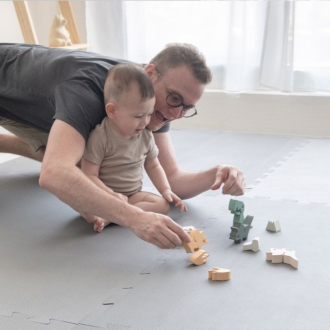 Pato.Pato - EVA大型安全運動地墊-灰 (100*100*4cm)-1包3片