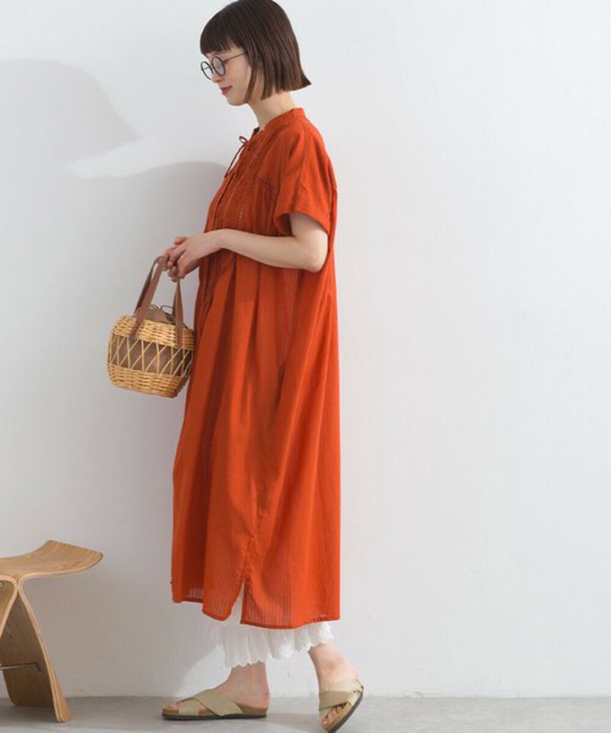 日本 Lupilien - 100%印度棉 細緻鏤空蝴蝶結短袖洋裝-黑