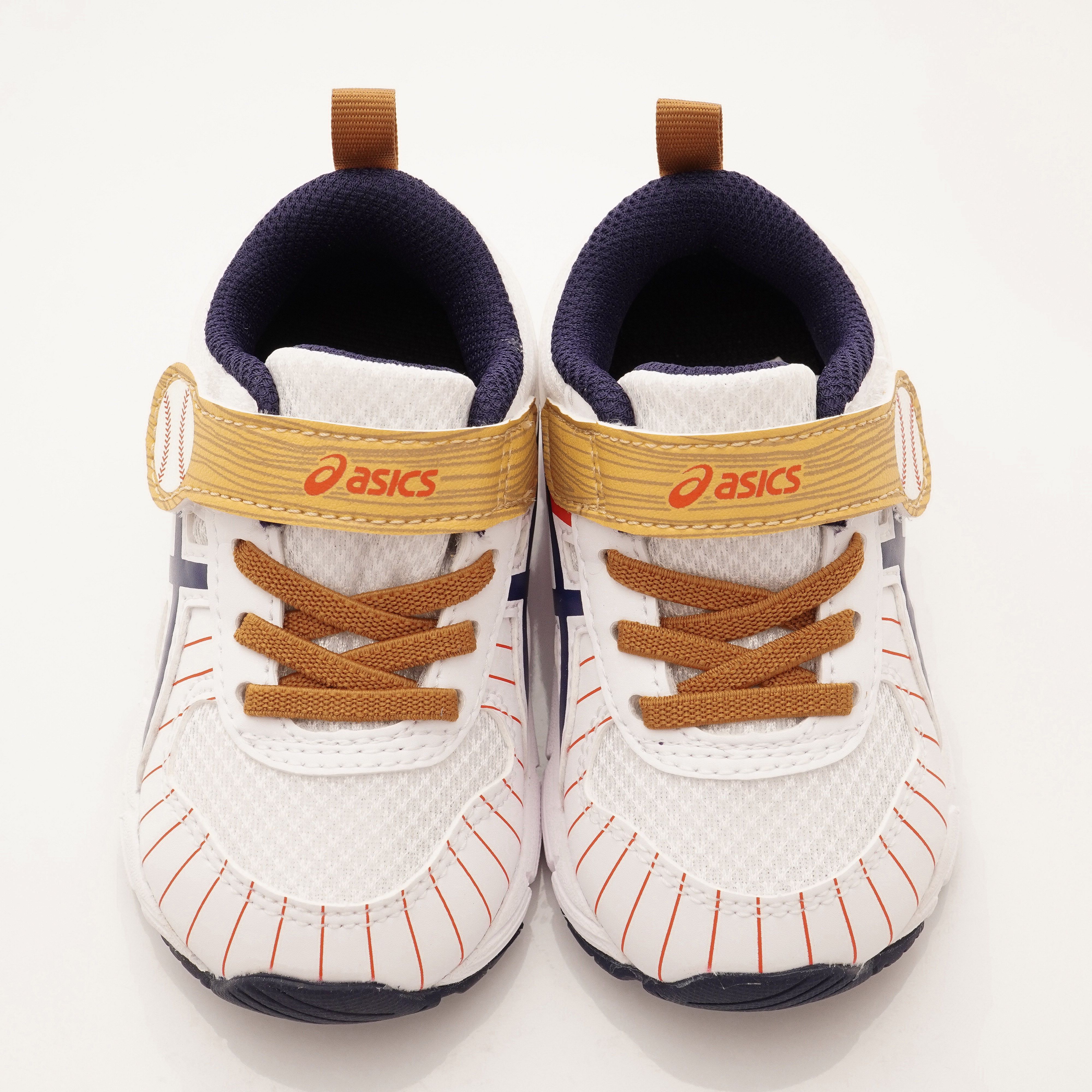 asics 亞瑟士 - 機能童鞋-棒球造型後穩定學步鞋(寶寶段)-白卡其