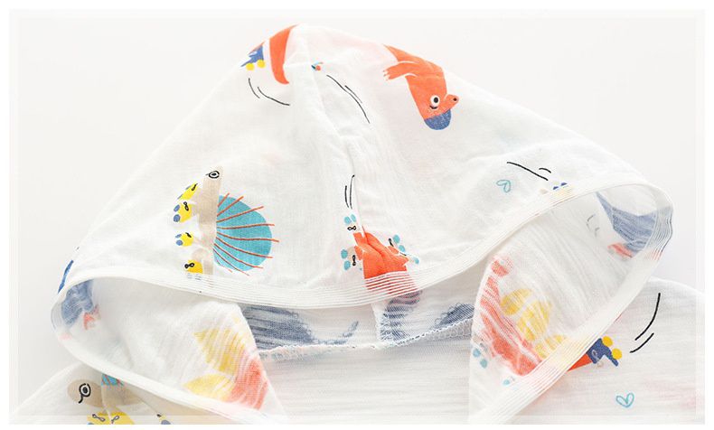 純棉連帽防曬外套/空調外套-恐龍世紀-淺藍色