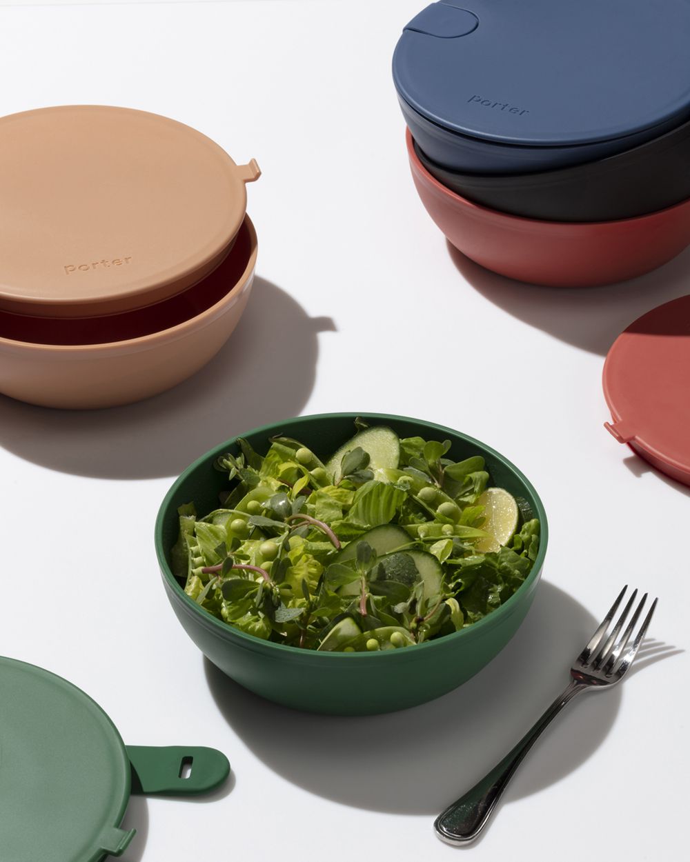 美國 W&P - 綁帶扣 陶瓷餐盒-奶油白-1L