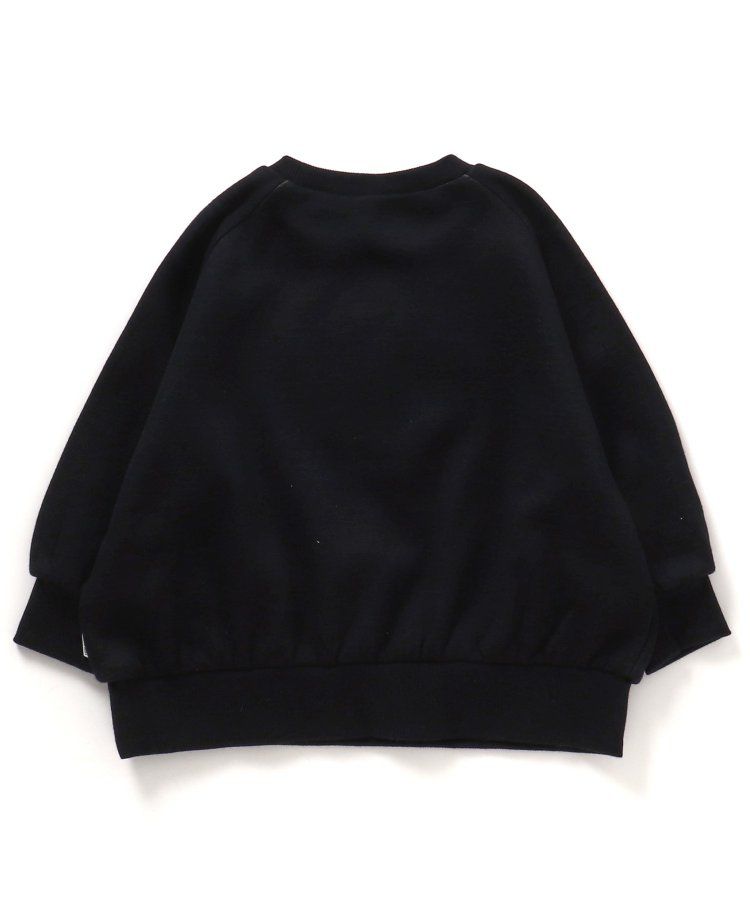 日本 BREEZE - 彩色英文標語裏毛率性運動衫-海軍藍