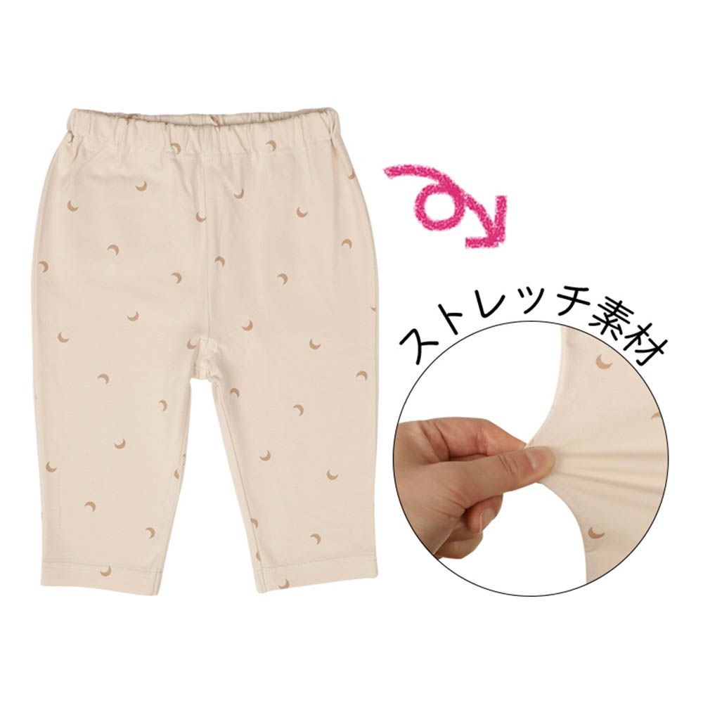 7分內搭褲-月亮-淺卡其色