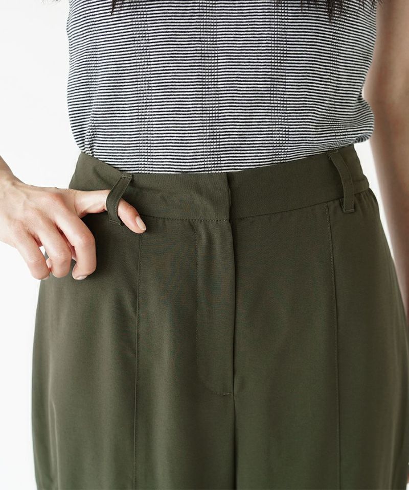 日本 zootie - 前開衩垂墜感西裝褲-淺卡其