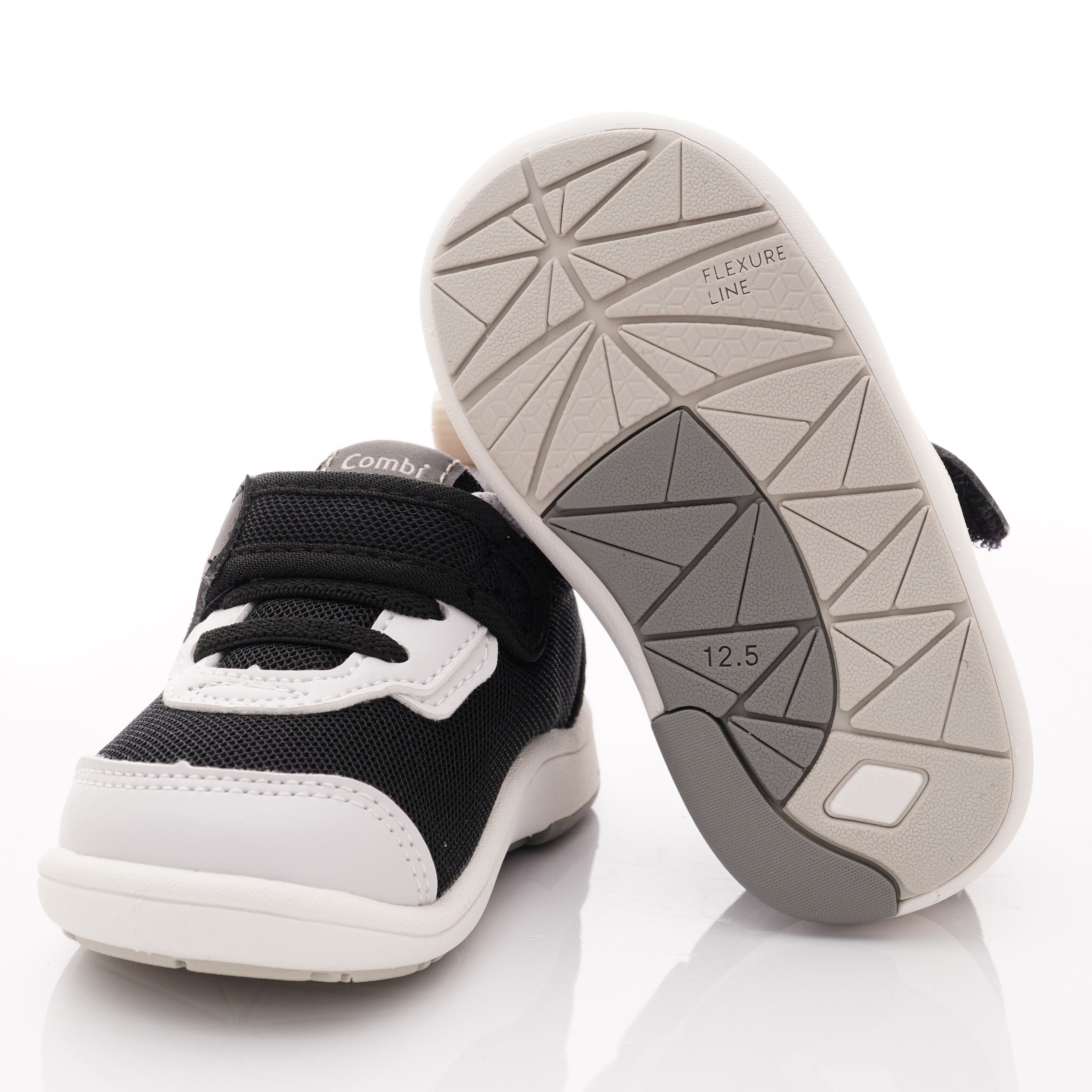 日本 Combi - 學步鞋/機能童鞋-NICEWALK 醫學級成長機能鞋(寶寶段)-黑