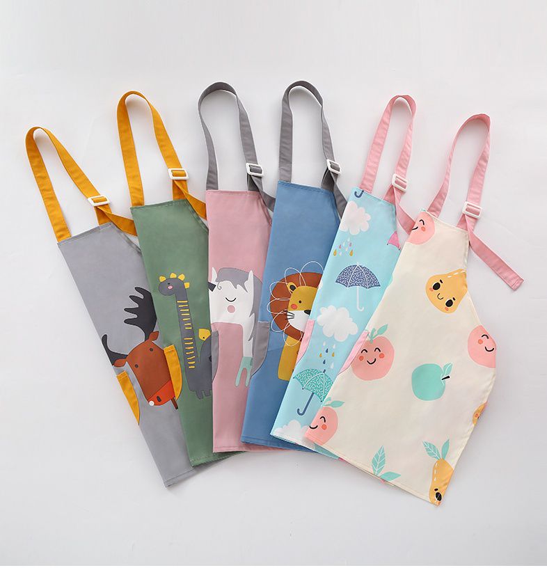 兒童防水畫畫衣 x 圍裙