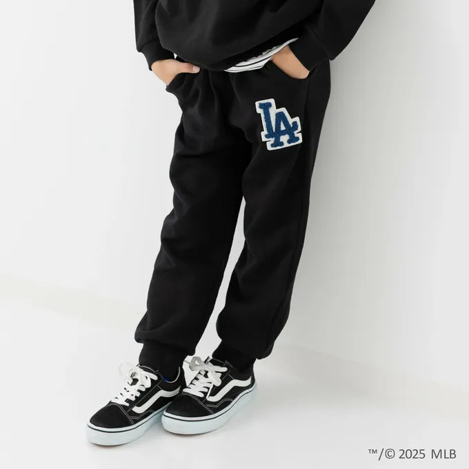 日本 Chil2 - MLB聯名 立體刺繡縮口長褲-聖地牙哥教士-咖啡