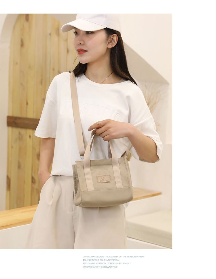 防潑水單肩/斜背小包-黑色 (17x20x12cm)