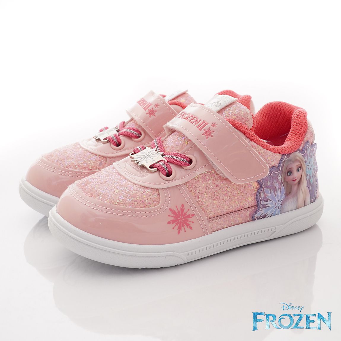 冰雪奇緣 - 台灣製冰雪奇緣休閒運動款(中小童段)-休閒鞋-蜜桃粉