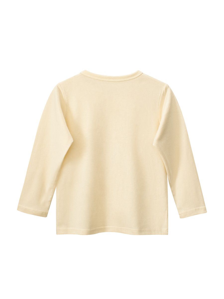 純棉圓領薄長袖上衣-氣球飛船-杏色