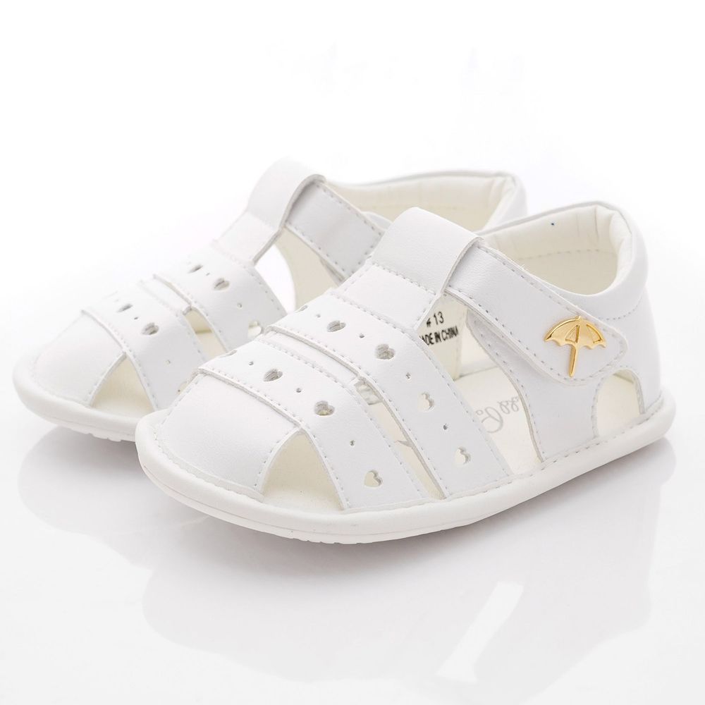Arnold Palmer 雨傘牌 - 護趾軟軟學步涼鞋款(寶寶段)-白