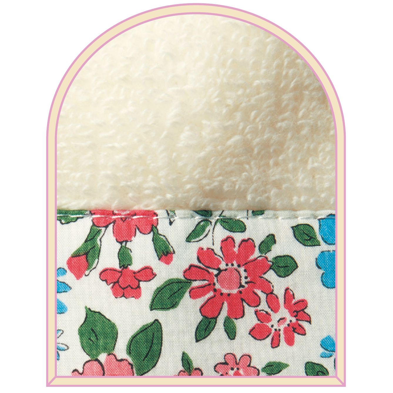 日本千趣會 - 迪士尼 純棉角色刺繡拼接長毛巾-米妮 (34x80cm)