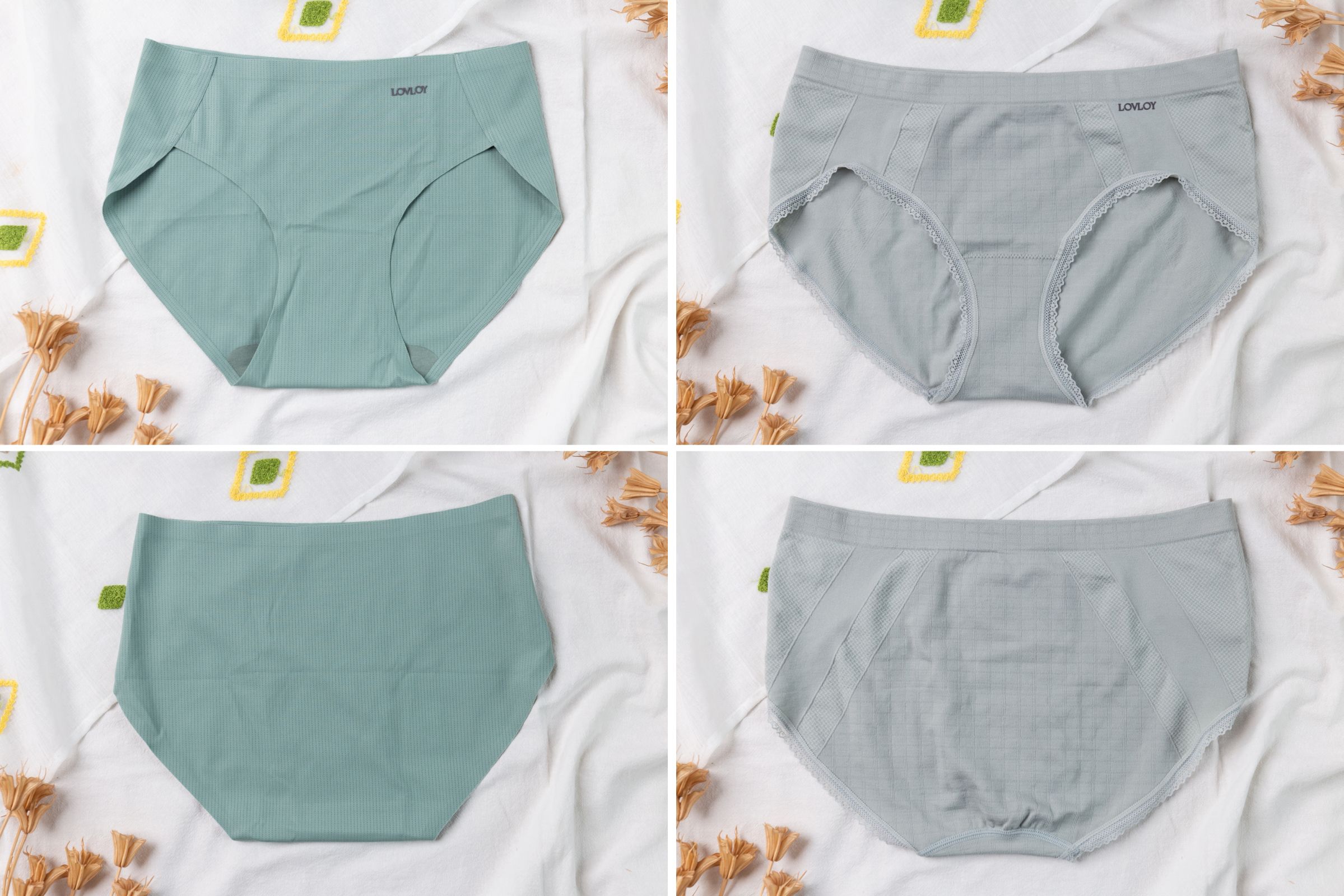 韓國 LOVLOY - 親膚無痕彈性內褲-黃膚