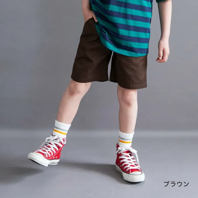 日本 BRANSHES - 挺版帥氣百搭五分褲-素色-海軍藍