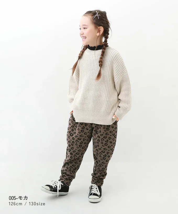 日本 devirock - RICH WARM 刷毛保暖哈倫寬鬆長褲-格紋-摩卡