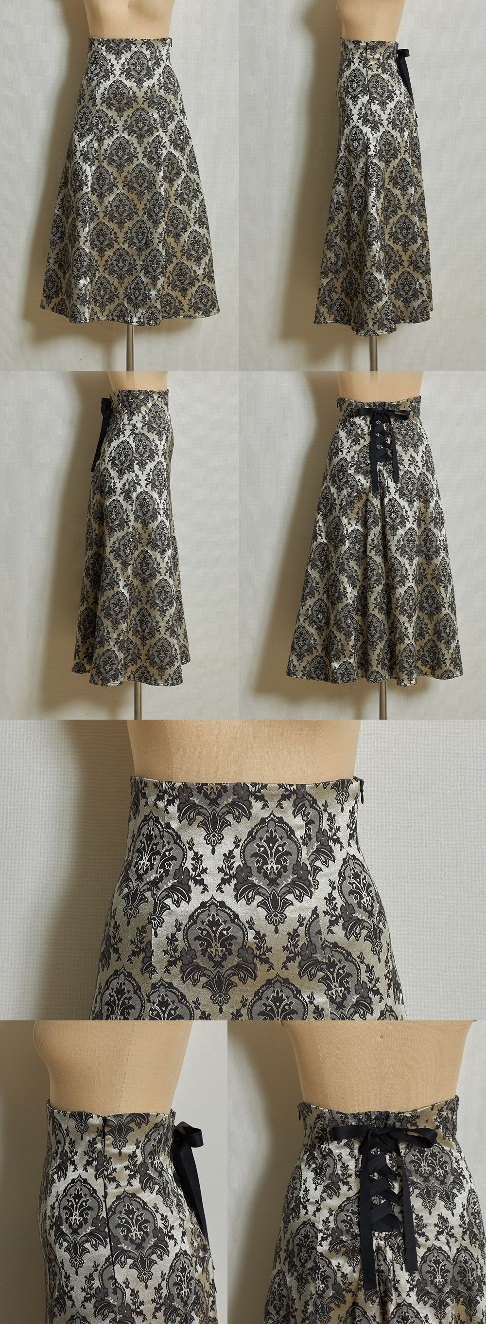 日本 tocco-closet - 後綁帶歐風修身長裙-海軍藍