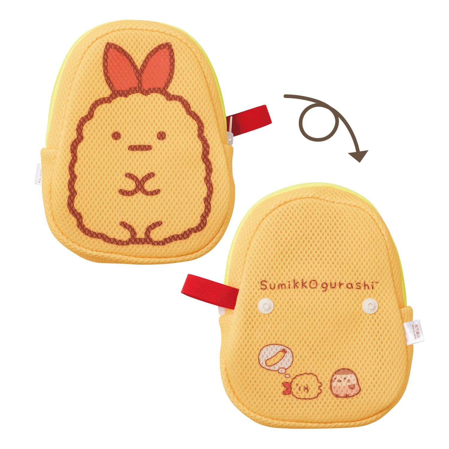 日本千趣會 - 日本製 角落生物抗菌網格小物收納袋-偽蝸牛 (約16×16.5cm)