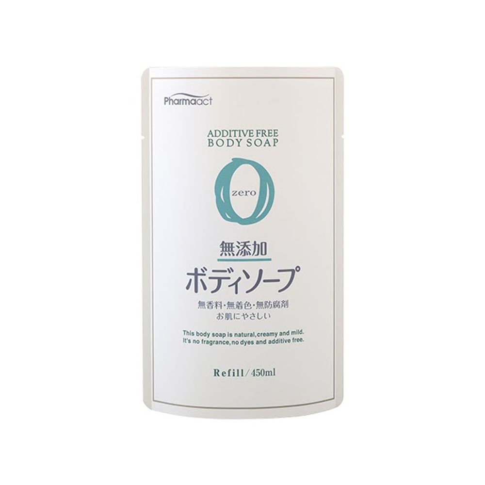 日本熊野油脂 KUMANO - PharmaACT 無添加沐浴乳-補充包-450ml