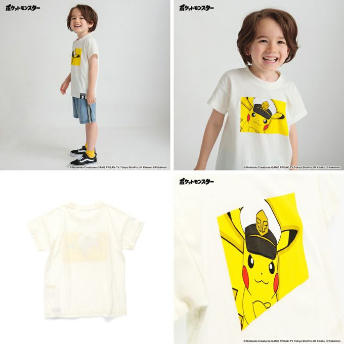 日本 BRANSHES - [限量]寶可夢印花短袖上衣-謎擬Q-炭灰