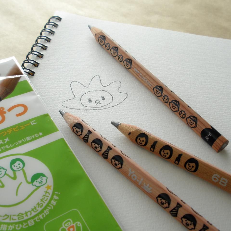 日本文具 TOMBOW - 蜻蜓牌 習字用三角鉛筆3支(6B)