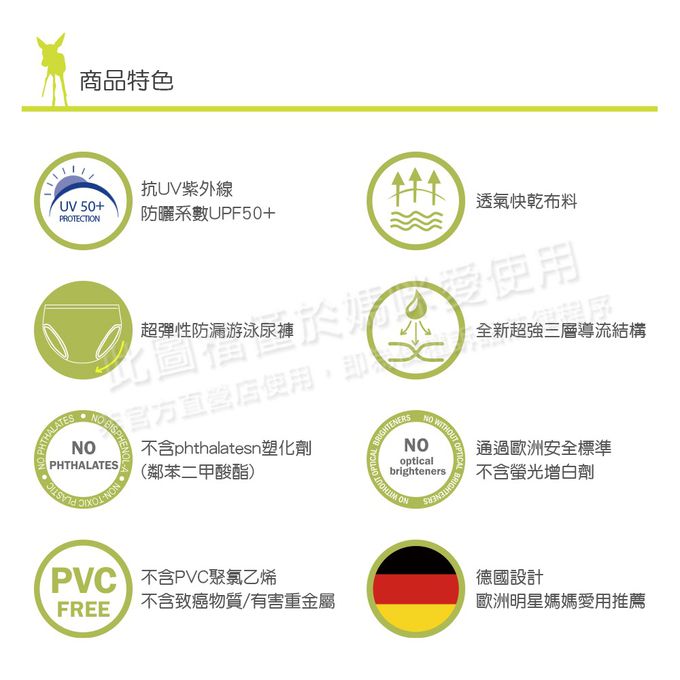 德國 Lassig - 嬰幼兒抗UV成長型游泳尿布褲-焦糖橘