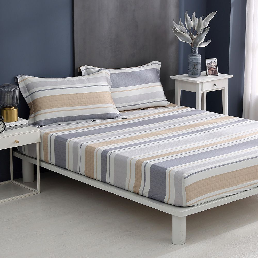 單人床包枕套組 300織100%天絲 萊賽爾-馬德斯