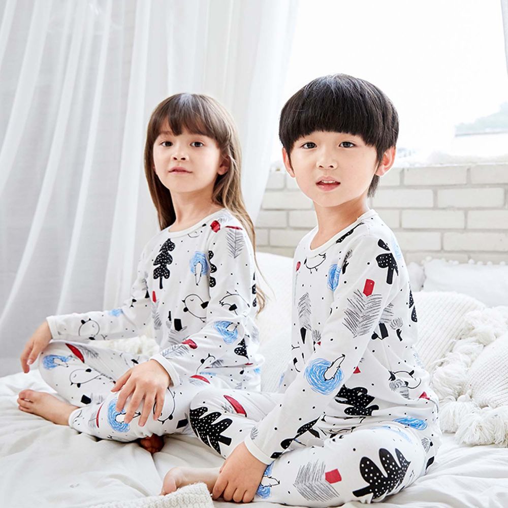 ZIHOU - 兒童秋季純棉居家服-北歐森林
