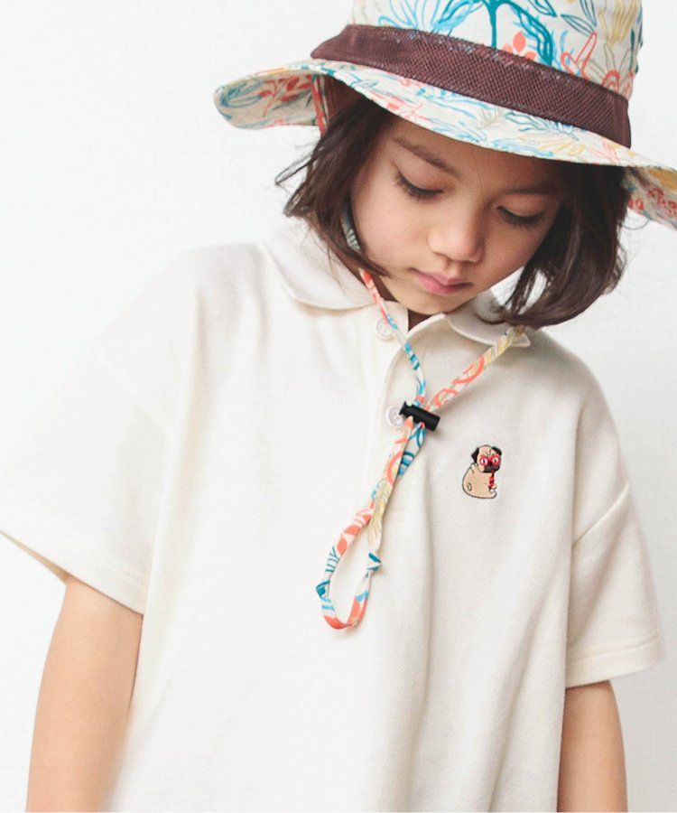 日本 BREEZE - 童趣動物刺繡短袖POLO衫-滑板鴨-深藍