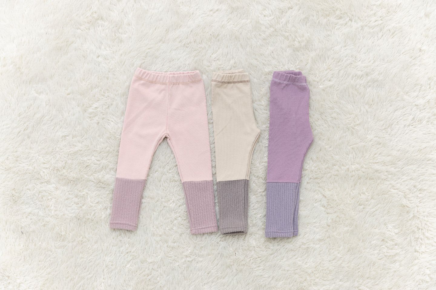 韓國 Orange Mom - 異材質拼接內搭褲-杏