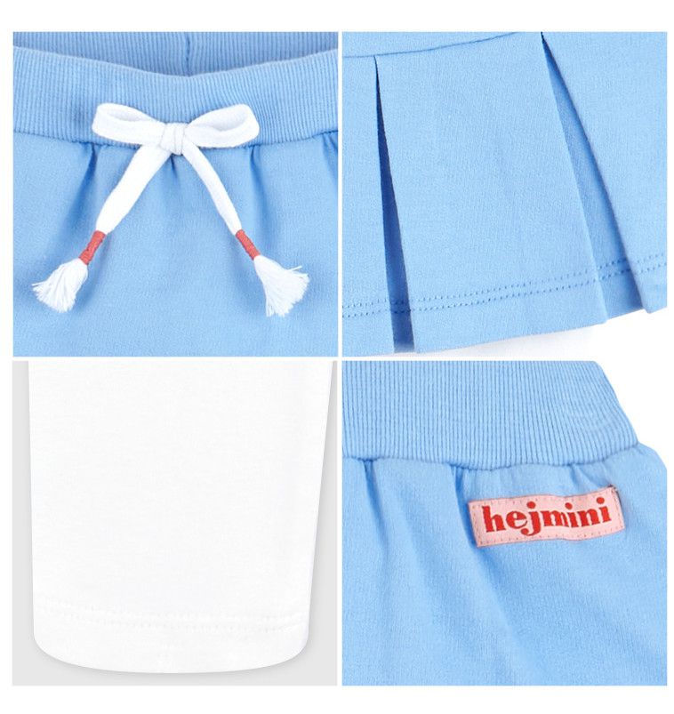 韓國 HEJMINI - 寬百摺褲裙