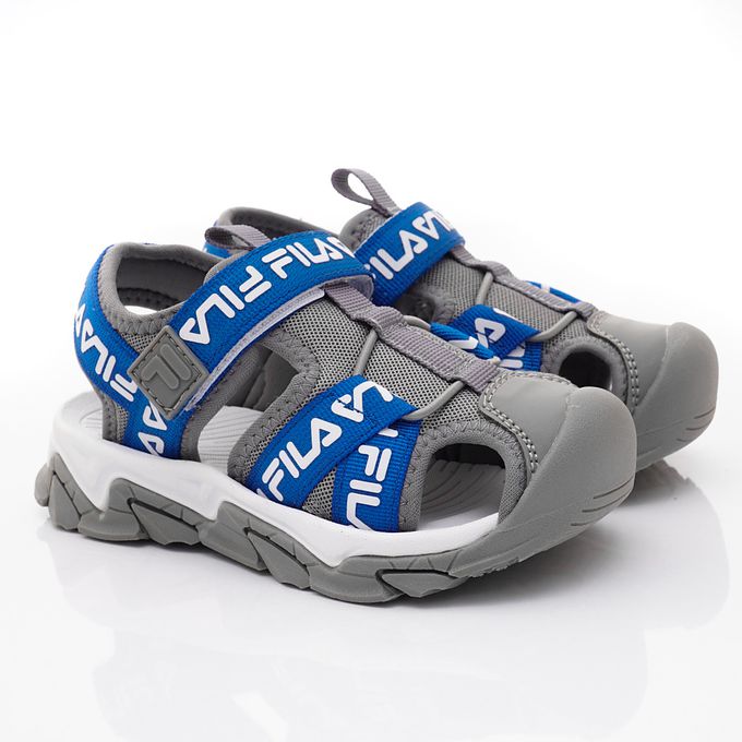 FILA - FILA運動護趾涼鞋-2-S426X-431藍(中小童段)-涼鞋-藍