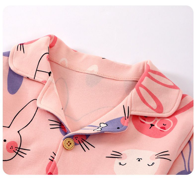 MAMDADKIDS - 純棉排扣睡衣套裝-恐龍世界-麻灰