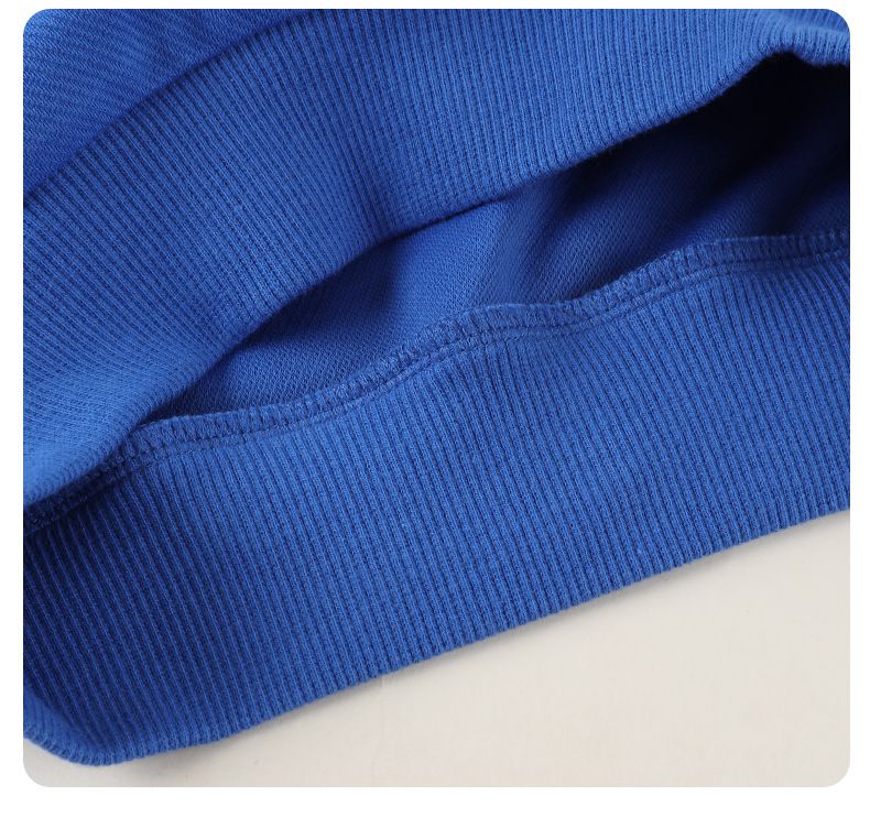 童趣圓領長袖上衣-拼色雙口袋-黑色